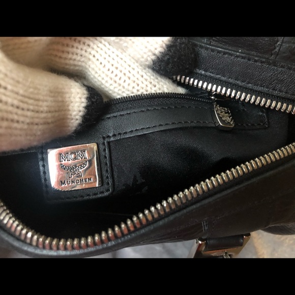 Authentic MCM Boston Bag with bag charm - Picture 9 of 16